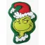 Der Grinch Green Smile geformtes Kissen, Dekokissen 36x23 cm