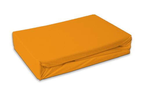 Orange Terry Spannbettlaken 90x200 cm