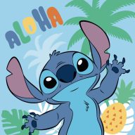   Disney Lilo und Stitch Ananas Handtuch, Gesichtstuch, Handtuch 30x30cm