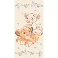   Disney Der König der Löwen Simba & Nala Badetuch, Strandtuch Gelb 70*140cm