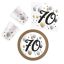 Geburtstag Milestone Happy Birthday 70 Party-Set mit 36 Teilen und 23 cm Tellern