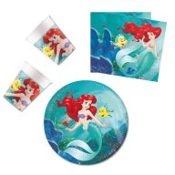   Disney Prinzessin Ariel Curious Partyset mit 36 Stück 23 cm Teller
