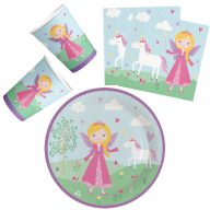   Prinzessin Spell Prinzessinnen-Partyset mit 36 Teilen und 23 cm Teller