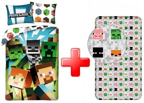 Minecraft Bettwäsche und Spannbettlaken Set