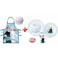   Disney Eiskönigin Royally Cool Weihnachtsschürze und Plastik Essservice Set