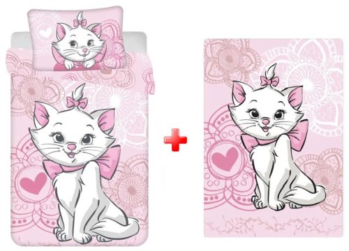 Disney Marie Kätzchen Aristocats Kinder-Bettwäsche und Polar-Decke Set