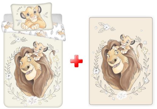 Disney Der König der Löwen Simba Kinder-Bettwäsche und Polar-Decke Set