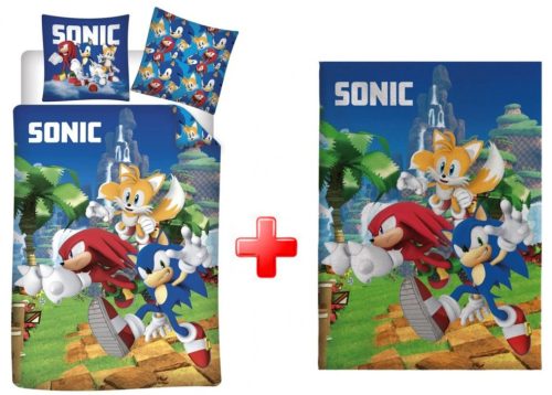 Sonic der Igel Speedy Dreams Kinder-Bettwäsche und Polar-Decke Set