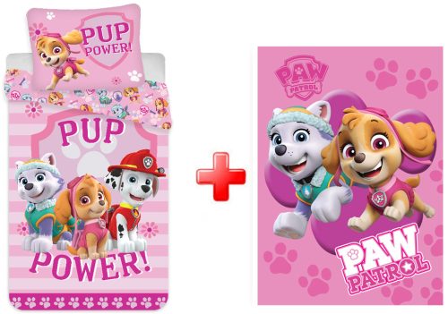 Paw Patrol Power Kinder-Bettwäsche und Polar-Decke Set