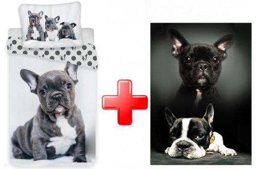 Hund Bettwäsche und Polar-Decke Set