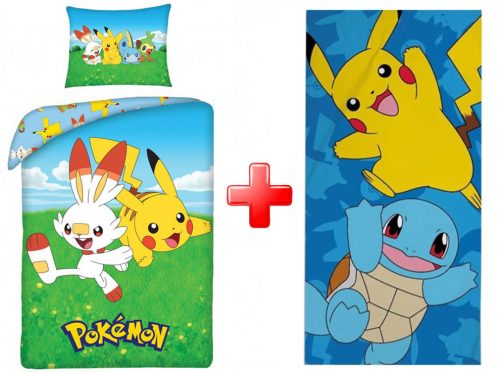 Pokémon Field Bettwäsche und Badetuch Set