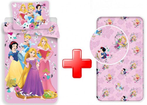 Disney Prinzessin Royal Bettwäsche und Spannbettlaken Set