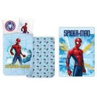 Spiderman Light Blue Kinderbettwäsche und Polardecke Set