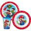 Super Mario Mushroom Kingdom Geschirrset, Mikrokunststoff-Set, mit 260 ml Becher