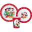 Disney Minnie and Mickey Weihnachtsgeschirrset, Mikrokunststoff-Set, mit Becher 260 ml