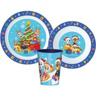   Paw Patrol Holiday Weihnachtsgeschirr-Set, Mikrokunststoff-Set, mit Becher 260 ml