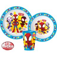   Spiderman Spidey Team Geschirrset, Mikro-Plastikset, mit Becher 260 ml