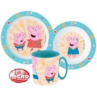   Peppa Wutz Kindness Essgeschirr, Mikro-Kunststoff-Set mit Tasse 350 ml