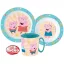 Peppa Wutz Kindness Essgeschirr, Mikro-Kunststoff-Set mit Tasse 350 ml