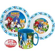   Sonic the Hedgehog Adventure Essgeschirr, Mikrokunststoff-Set mit Becher 350 ml