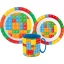 Bricks Bricks Lego Muster Geschirrset, Mikrokunststoff-Set mit Becher 350 ml