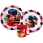 Miraculous Geschichten von Ladybug und Cat Noir Heroes Geschirrset, Mikrokunststoffset mit Tasse 350 ml
