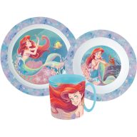   Disney Prinzessin Ariel Geschirrset, Mikroplastikset mit Becher 350 ml