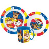   Paw Patrol Pup Power Essservice, Mikro-Kunststoff-Set mit Becher 350 ml