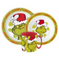   Der Grinch Christmas Mischief Geschirrset, Mikrokunststoffset mit Becher 390 ml