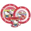 Hello Kitty And Friends Geschirrset, Mikroplastik-Set mit Becher 390 ml