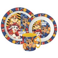   Paw Patrol Rescue Pups Geschirrset, Mikro-Kunststoff-Set mit Becher 390 ml