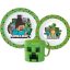 Minecraft Pixelcraft Essgeschirr, Mikrokunststoff-Set mit Becher 265 ml