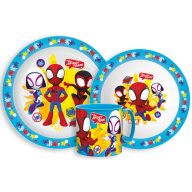   Spiderman Spidey Team Essgeschirr, Mikroplastik-Set mit Becher 265 ml