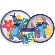   Disney Lilo und Stitch Palms Disney Lilo und Stitch rutschfestes Essgeschirrset, Mikroplastik-Set