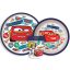 Disney Cars Stickers Go rutschfestes Geschirrset, Mikroplastik-Set