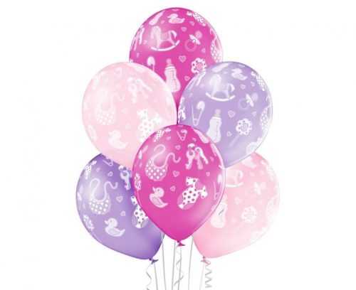Baby Girl Pink Ballon, Luftballon 6 Stück 12 inch (30cm)