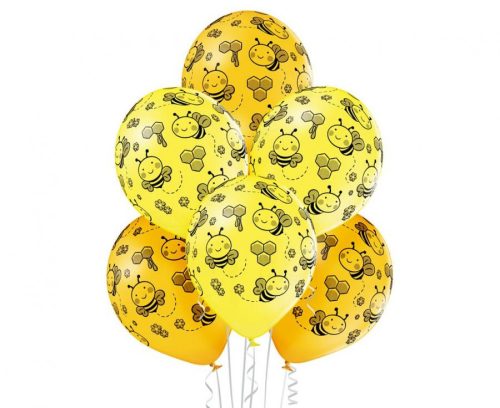 Bees, Biene Ballon, Luftballon 6 Stück 12 Zoll (30 cm)
