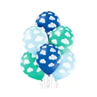  Baby Fluffy Clouds Boy, Ballonsatz, 6 Stück, 12 Zoll (30 cm)