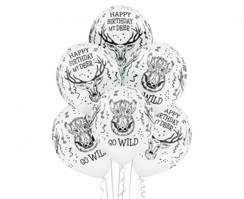 Hirsch Wild Ballon, Luftballon 6 Stück 12 Zoll (30 cm)