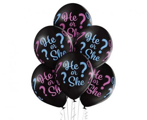 Geburtstag Er oder Sie, Jungen oder Mädchen Ballon, 6 Stk 12 Zoll (30cm)