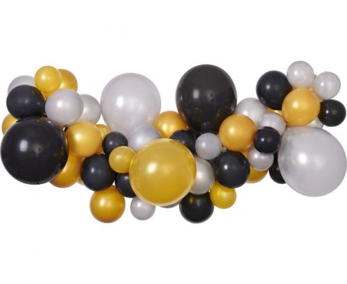 Baby Silver-Gold-Black Bunte Luftballons, Luftballon Girlande Set 65 Stk