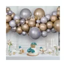 Farbe Silver-Gold Ballon, Girlandenballon-Set 65 Stk