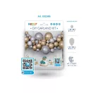 Farbe Silver-Gold Ballon, Girlandenballon-Set 65 Stk