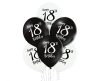 Black White Happy Birthday 18 Ballon, Luftballon 6 Stück 12 inch (30cm)