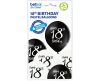 Black White Happy Birthday 18 Ballon, Luftballon 6 Stück 12 inch (30cm)