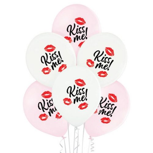 Kiss Me, Kiss Ballon, Luftballon 6 Stück 12 inch (30 cm)