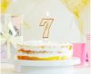 Nummer Gold Goldene Glitzer-Ziffer-Kerze 7, Tortenkerze