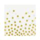 Gold Dots White, Gepunktet Serviette 12 Stück 33x33 cm