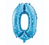 Nummer Blue with Stars Blaue Nummer 0 Folienballon 61 cm