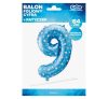 Nummer Blue with Stars Blauer Nummer 9 Folienballon 64 cm